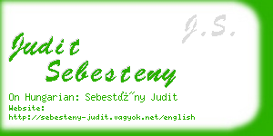 judit sebesteny business card